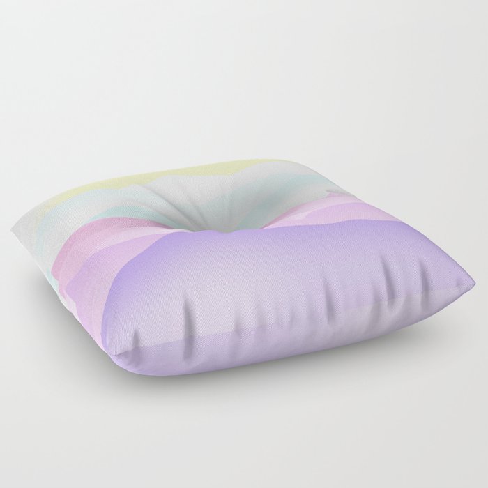 Mountains Pastel Rainbow  Floor Pillow
