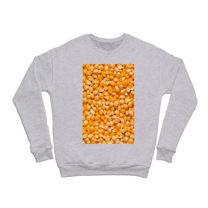 Popcorn Kernels Food Pattern Photograph Crewneck Sweatshirt