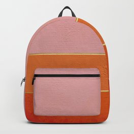 Orange, Pink And Gold Abstract Painting Backpack