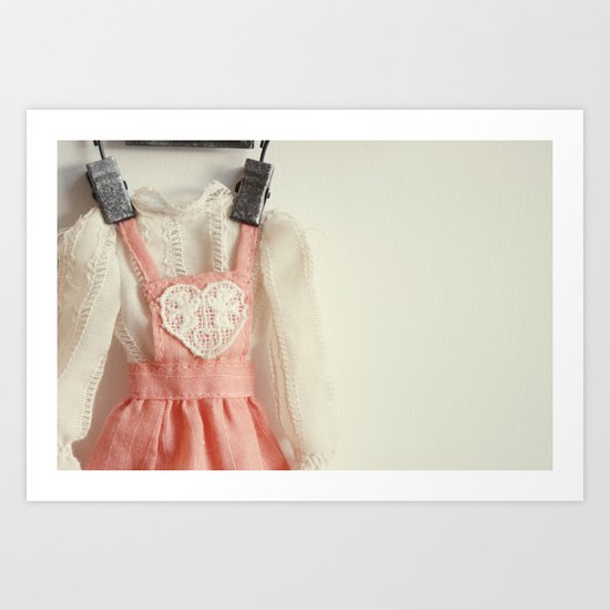 Doll Closet Series - Heart Dress Art Print