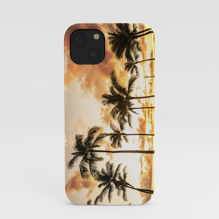 Typical Picturesque Waikiki Beach Sunset iPhone Case