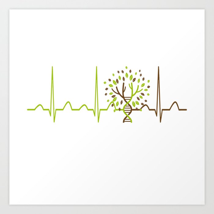Geneticist Heartbeat Art Print
