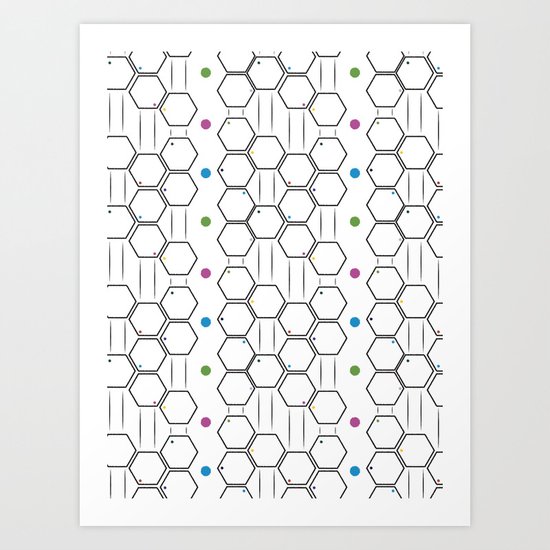 Hexagons Art Print