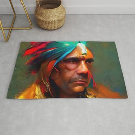 Native American Chief Area & Throw Rug