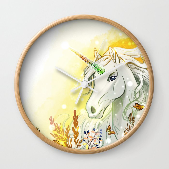 Meeting a unicorn 2 Wall Clock