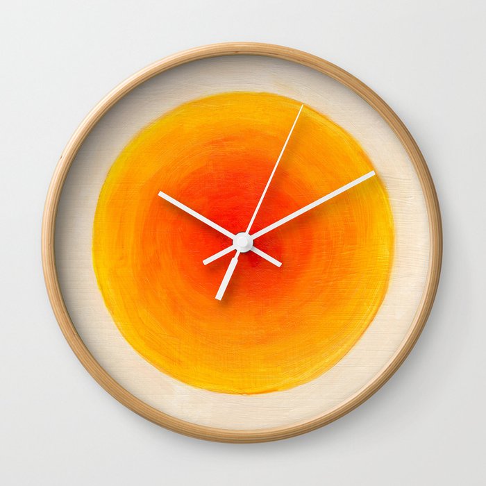 Rising sun gradient - Abstract oil painting Wall Clock