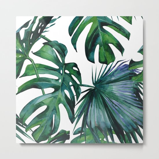 Tropical Palm Leaves Classic Metal Print