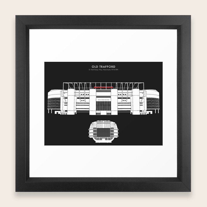 Old Trafford Stadium Manchester United Framed Art Print By Old Trafford Stadium Manchester United Framed Art Print By Smithdesigns Society6