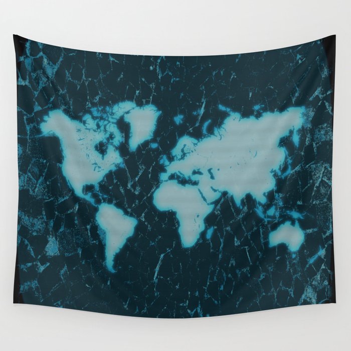 World Map TV Wall Tapestry
