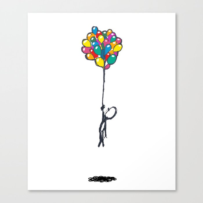Up, up, and away! Don't let go! Canvas Print