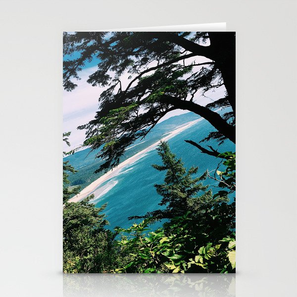 Through the trees, out to the ocean Stationery Cards