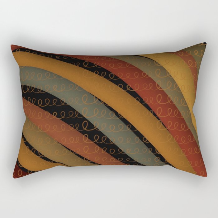 Southwestern Autumn Colorful Ropes Rectangular Pillow