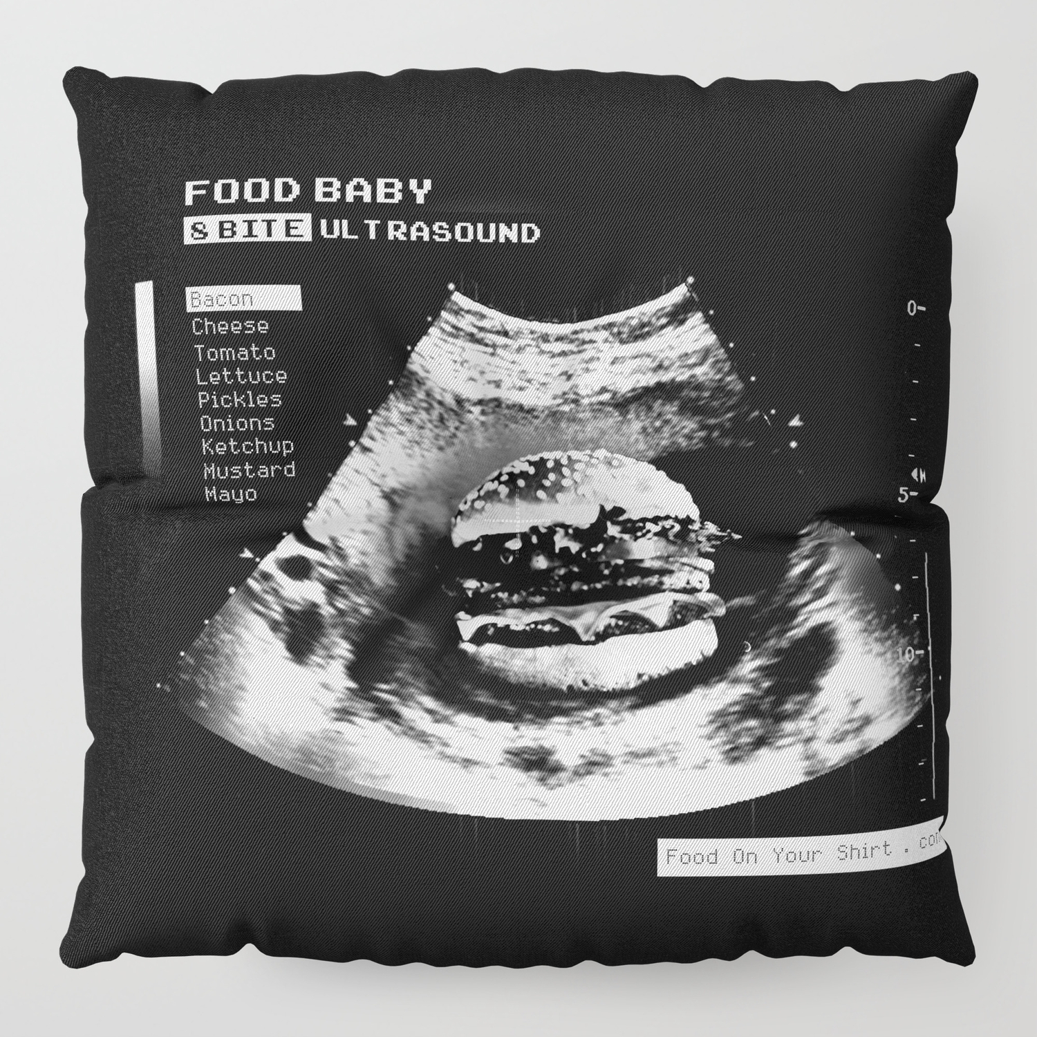 Food Baby Burger Floor Pillow By Foodonyourshirt Society6