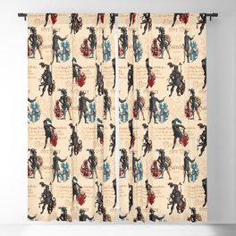 Medieval Knights in Armor with  Coats of Arms Blackout Curtain