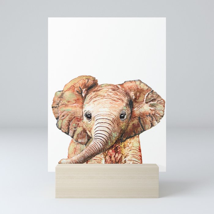 Baby Elephant Mini Art Print