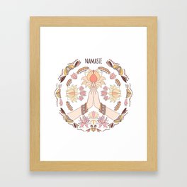 Namaste Hand/ Mandala/ Meditation Art/Illustration Framed Art Print