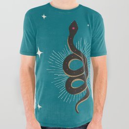 Slither - Teal  All Over Graphic Tee