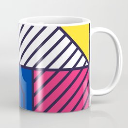 Festive Background in Neo Memphis Style Colorful Decorative pattern Coffee Mug | Graphicdesign, Pop, Element, 80, Abstract, Bold, Minimal, Bright, 90, Ornament 