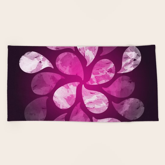 Abstract Water Drops X Beach Towel