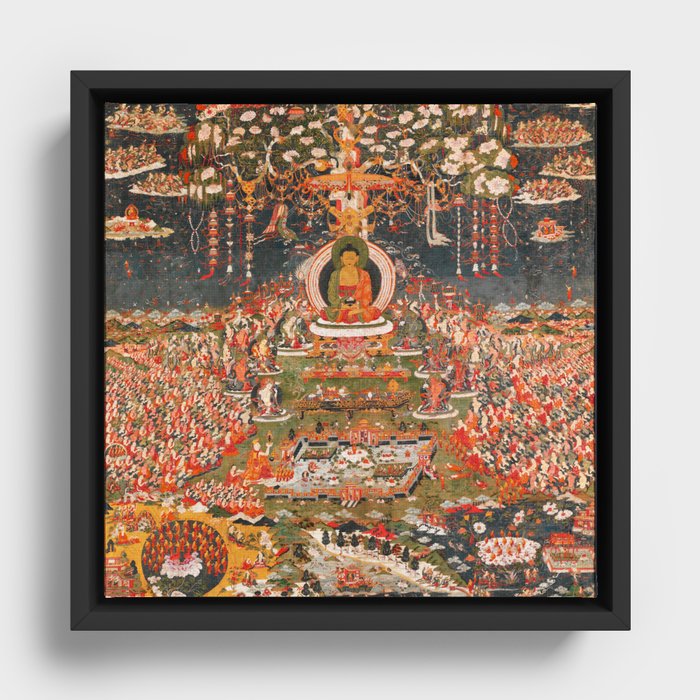 Amitabha Buddha of Eternal Life Framed Canvas