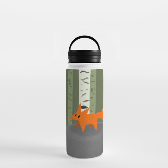 Fox Among Birches Water Bottle