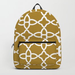 Golden Brown and White Minimal Line Art Pattern 4 Pairs Dulux 2022 Popular Colour Healing Spice Backpack