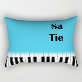 Satie and piano - interesting design for music lover Rectangular Pillow