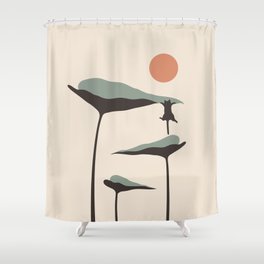 Cat and Plant 30 Shower Curtain