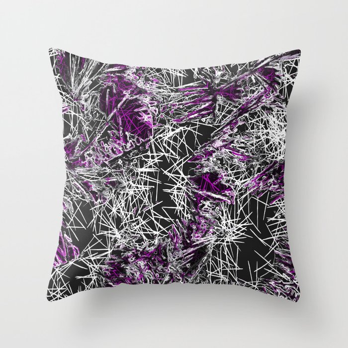 Psychedelic Geometric Sketching Abstract In Pink Purple Black And