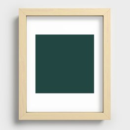 Sansevieria Green- Solid Color Recessed Framed Print