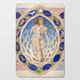 Zodiacal Man, Calendar by Limbourg Brothers Cutting Board