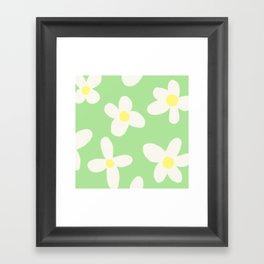Green Daisy Framed Art Print