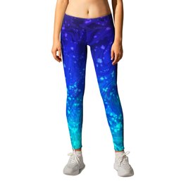 Blue Green Sparkle Leggings