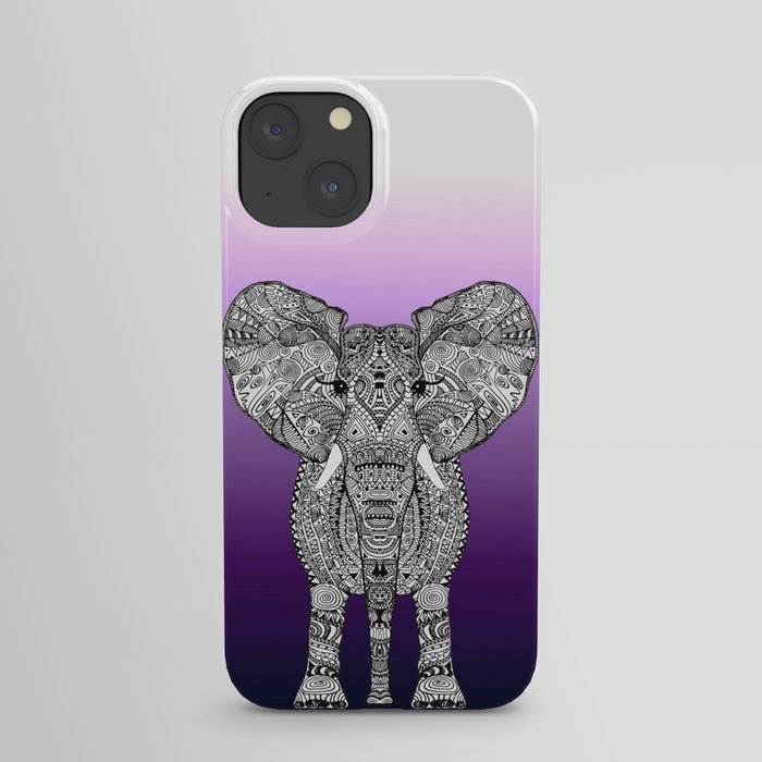 PURPLE OMBRE ELEPHANT iPhone Case