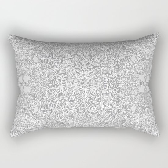 Frost & Ash - an Art Nouveau Inspired Pattern Rectangular Pillow