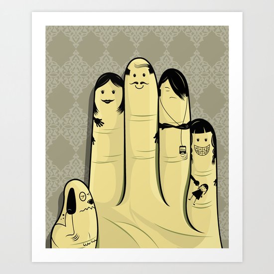 The finger family Art Print