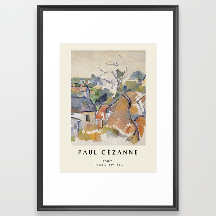 Poster-Paul Cézanne-Roofs. Framed Art Print