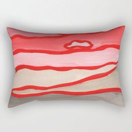 Cotton Candy Clouds and Red Sunset Rectangular Pillow