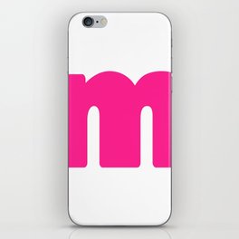 m (Dark Pink & White Letter) iPhone Skin