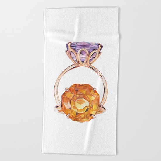 Circles in circles Beach Towel