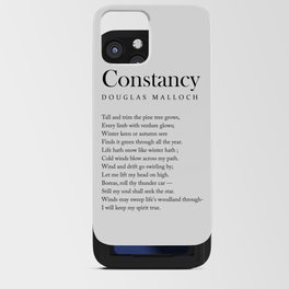 Constancy - Douglas Malloch Poem - Literature - Typography Print 1 iPhone Card Case