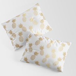 Gold Pineapple Pattern Pillow Sham