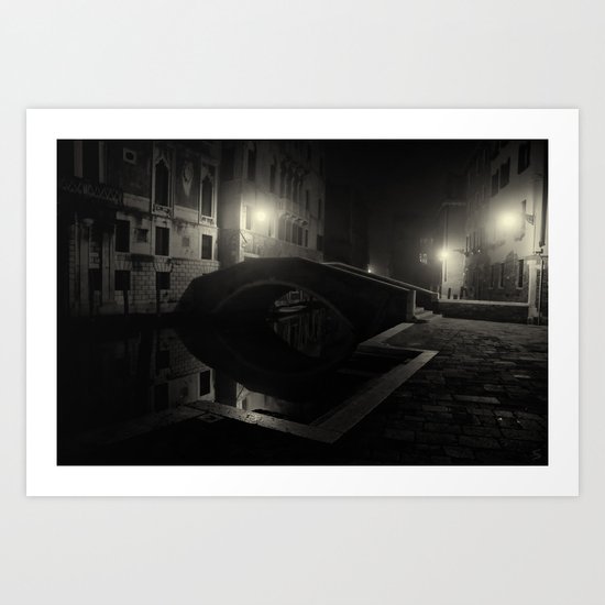 Venice by night Art Print