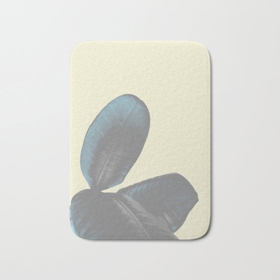 Ficus Elastica #5 #pastel #yellow #art #society6 Bath Mat