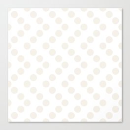 Retro Geometric Polka Dots Zigzag on White Canvas Print