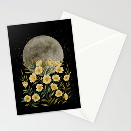 Moon Greeting- Yellow Evening Primrose Stationery Card
