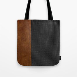 Carbon Leather Mix Tote Bag