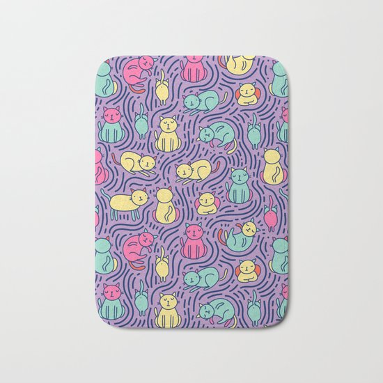 Bright cats Bath Mat