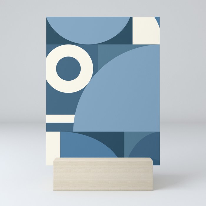 Abstract geometric arch colorblock 4 Mini Art Print