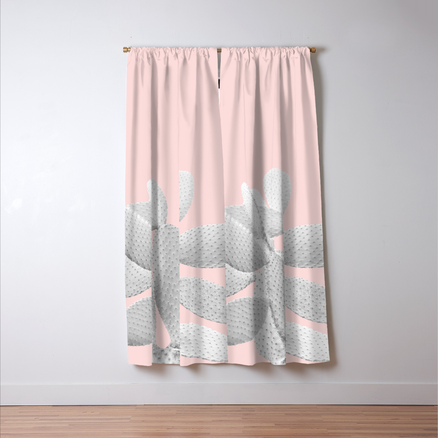 White Blush Cacti Vibes 1 Plant Decor Art Society6 Blackout